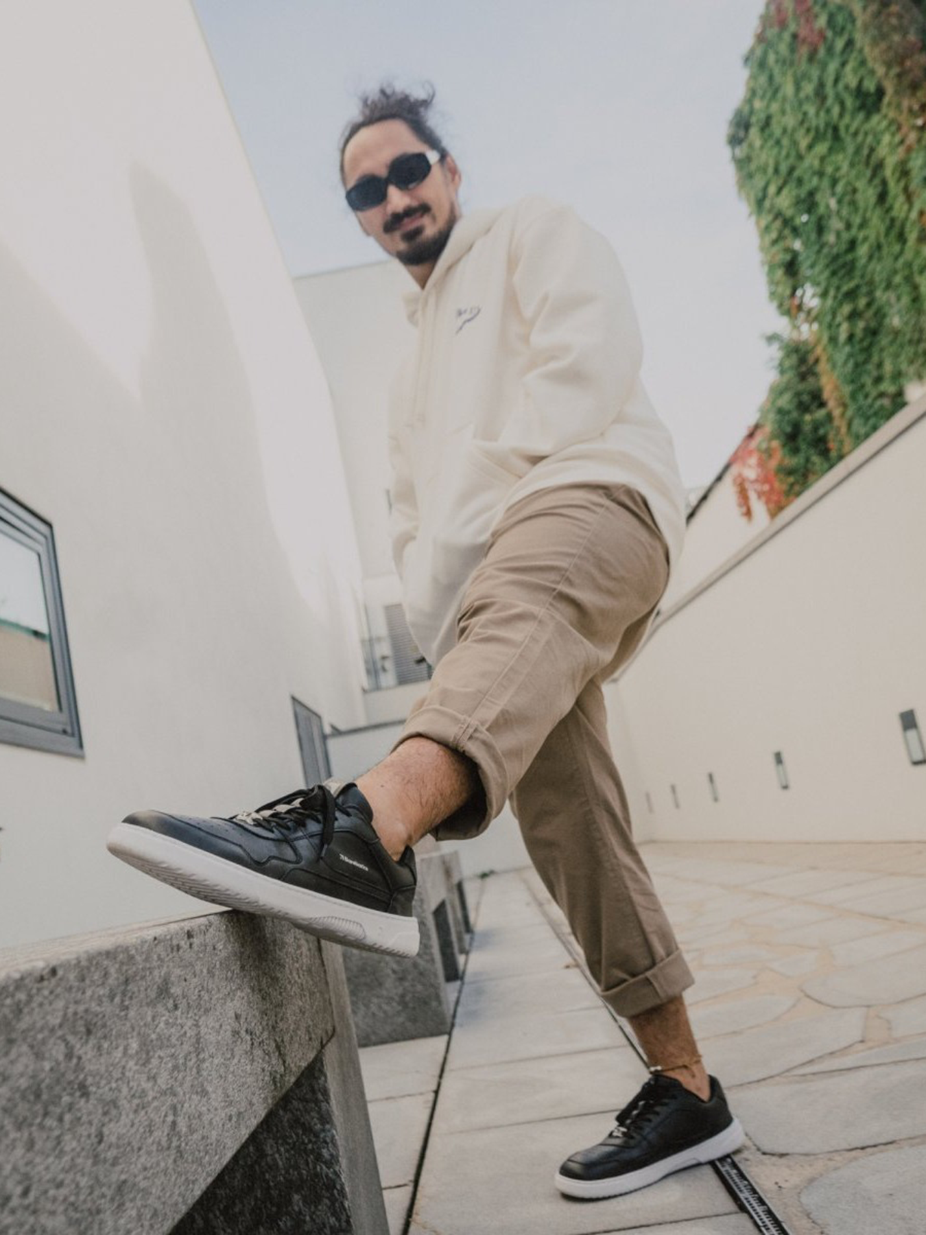 Barfuß-Sneaker Barebarics Zing - Schwarz & Weiß - Leder