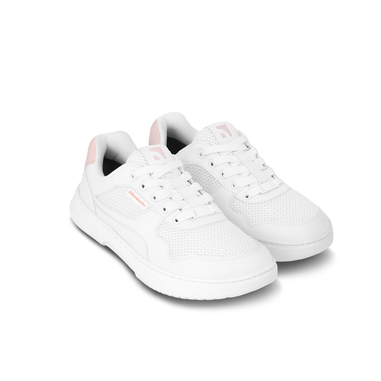 Barfuß-Sneaker Barebarics Zing - Fresh - Weiß & Korallenrosa