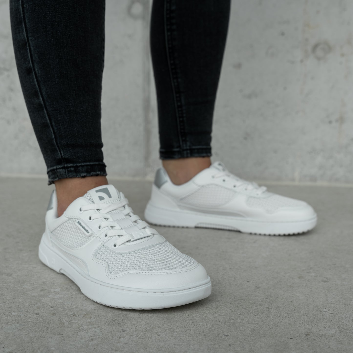 Barfuß-Sneaker Barebarics Zing - Fresh - Weiß & Silber