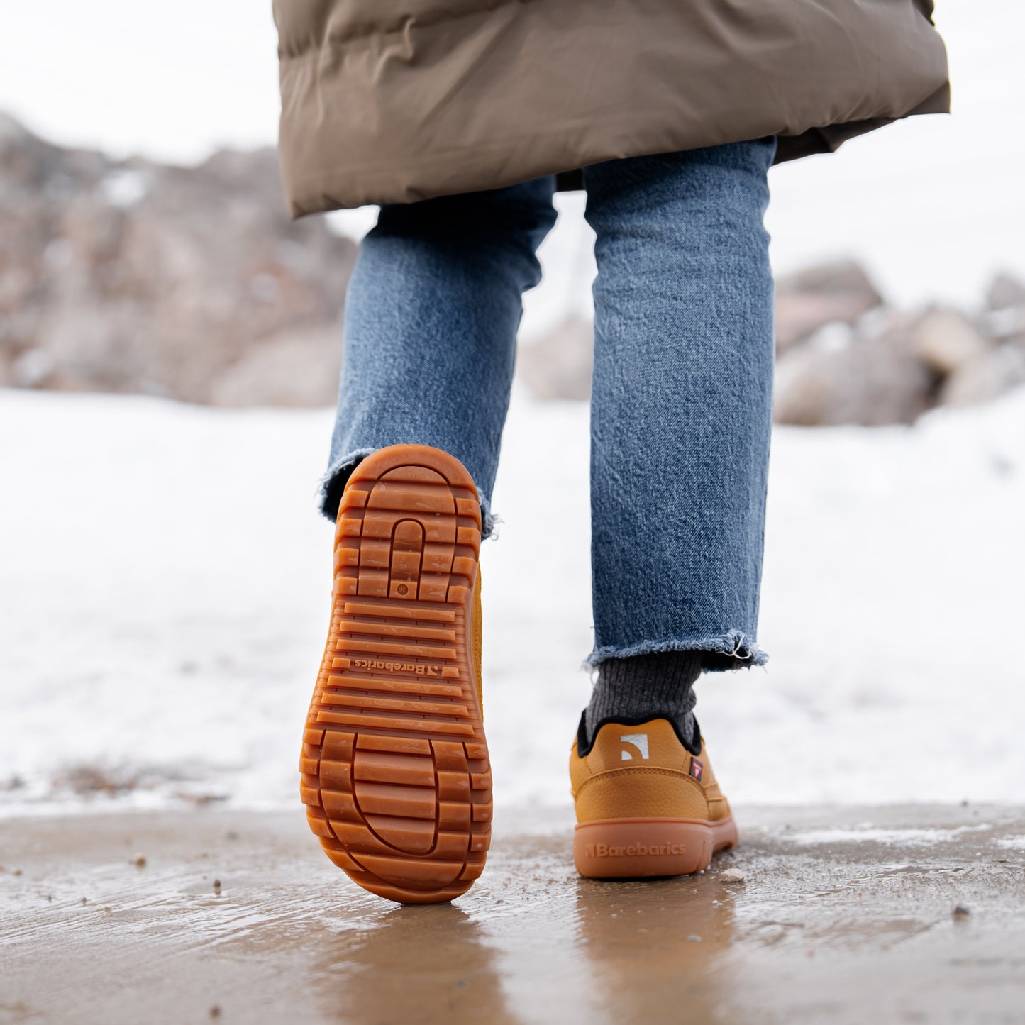 Barfuß-Sneaker Barebarics Zing Frost - Helles Karamell