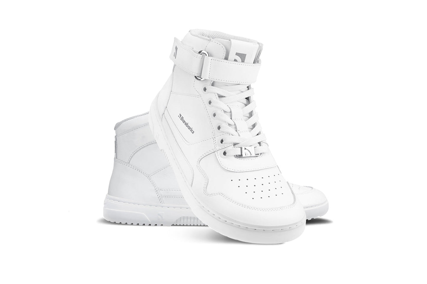 Barfuß-Sneaker Barebarics Zing - High Top - Ganz Weiß - Leder (SALE)