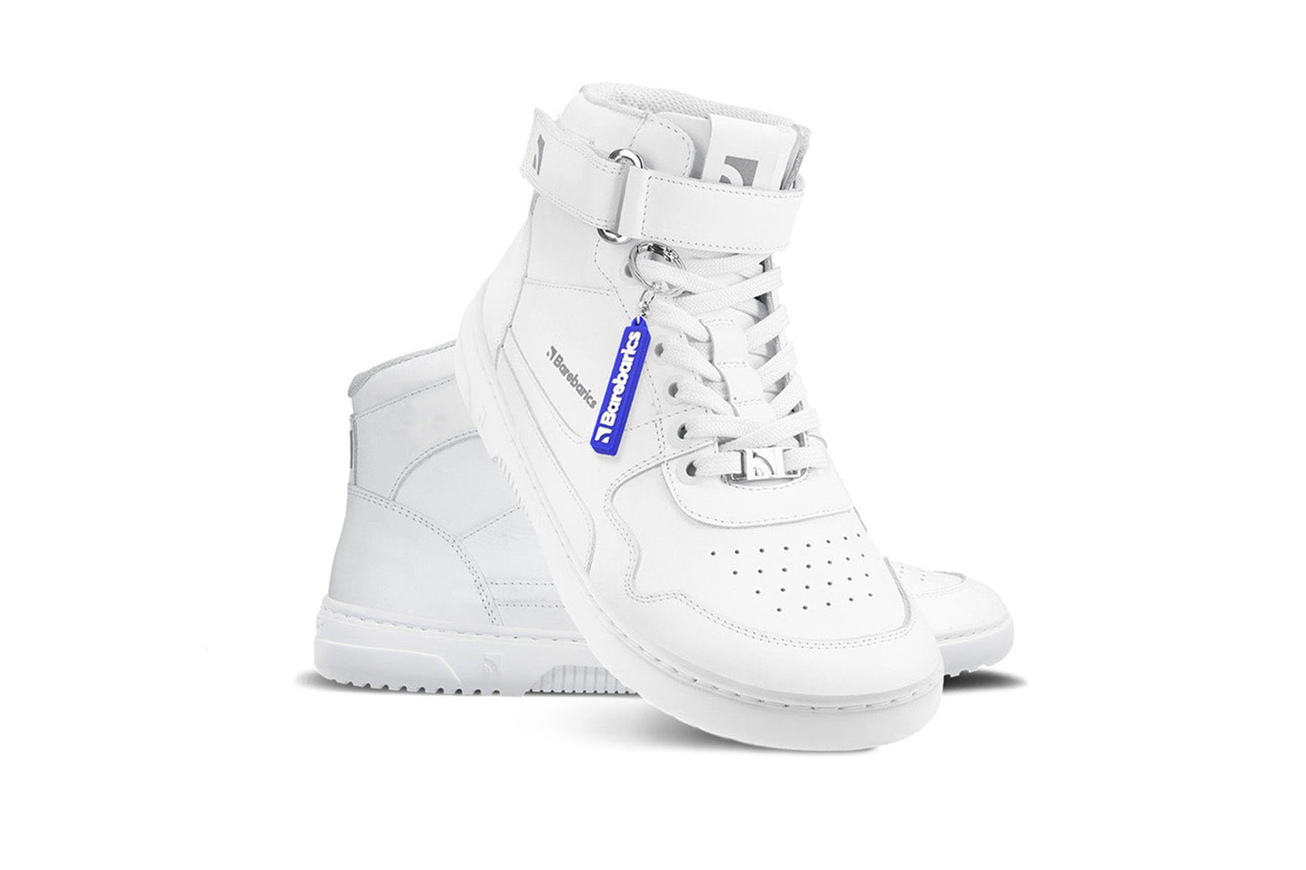 Barfuß-Sneaker Barebarics Zing - High Top - Ganz Weiß - Leder (SALE)