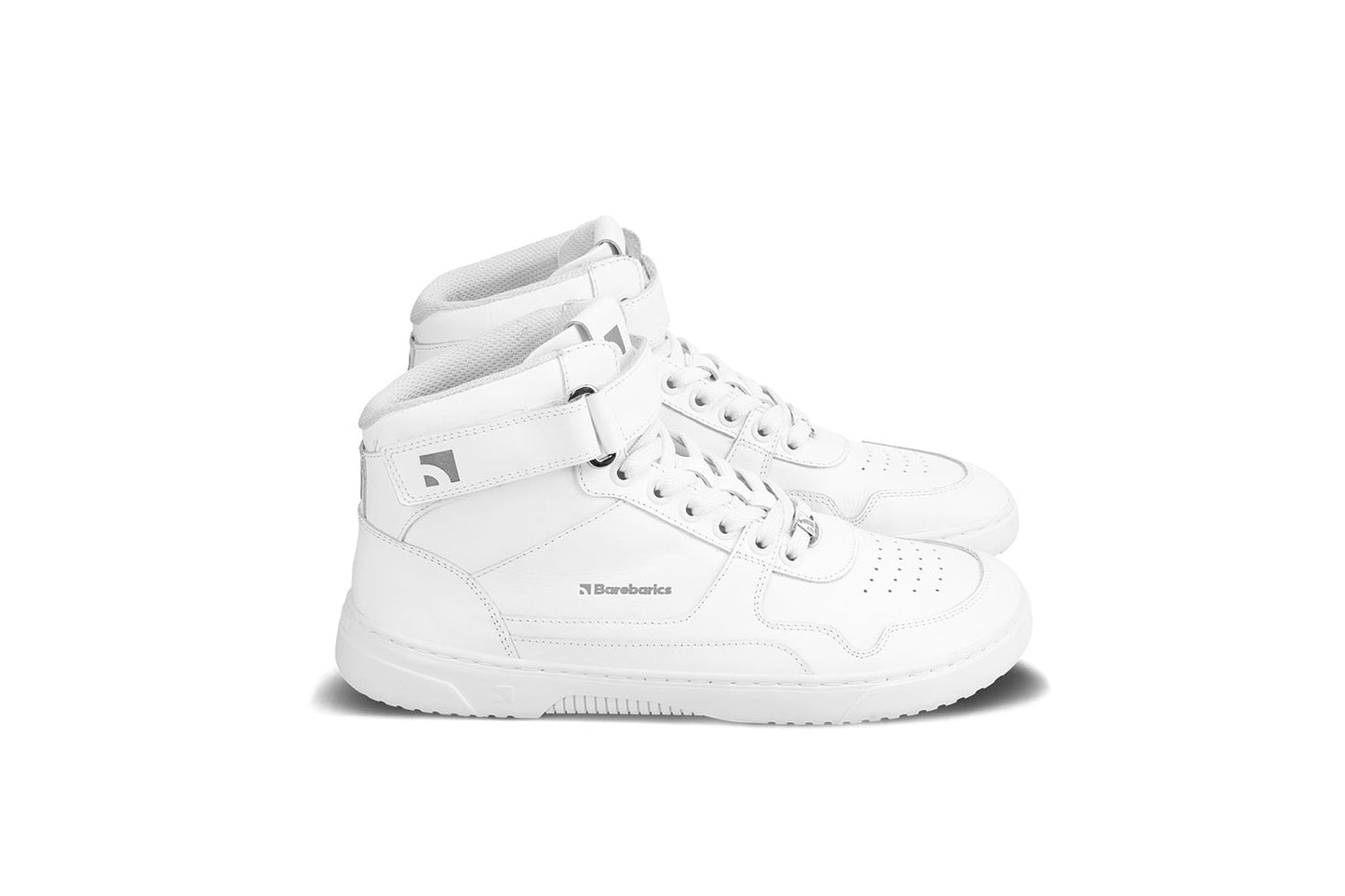 Barfuß-Sneaker Barebarics Zing - High Top - Ganz Weiß - Leder (SALE)