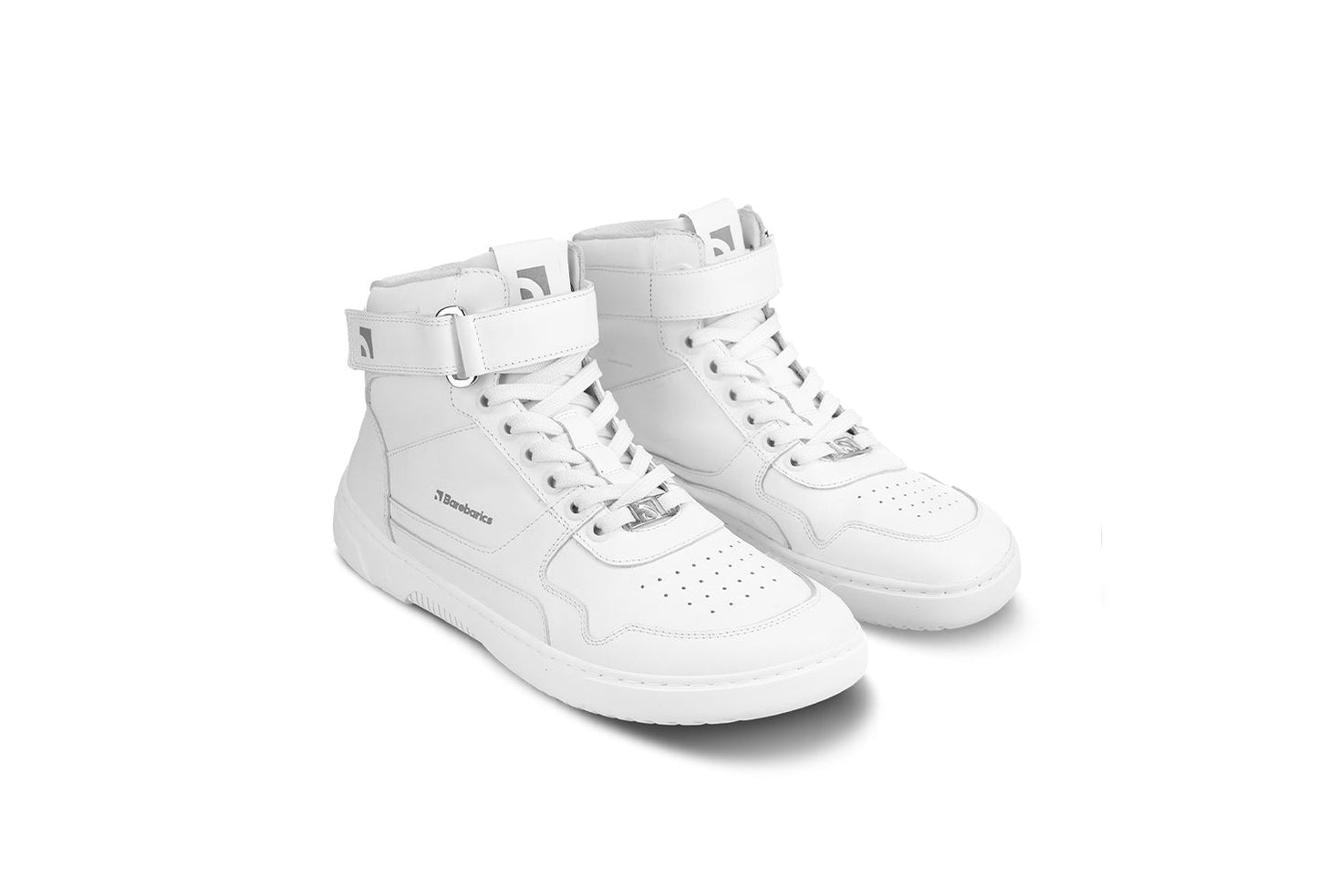 Barfuß-Sneaker Barebarics Zing - High Top - Ganz Weiß - Leder (SALE)