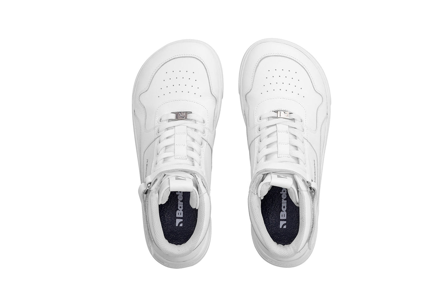 Barfuß-Sneaker Barebarics Zing - High Top - Ganz Weiß - Leder (SALE)