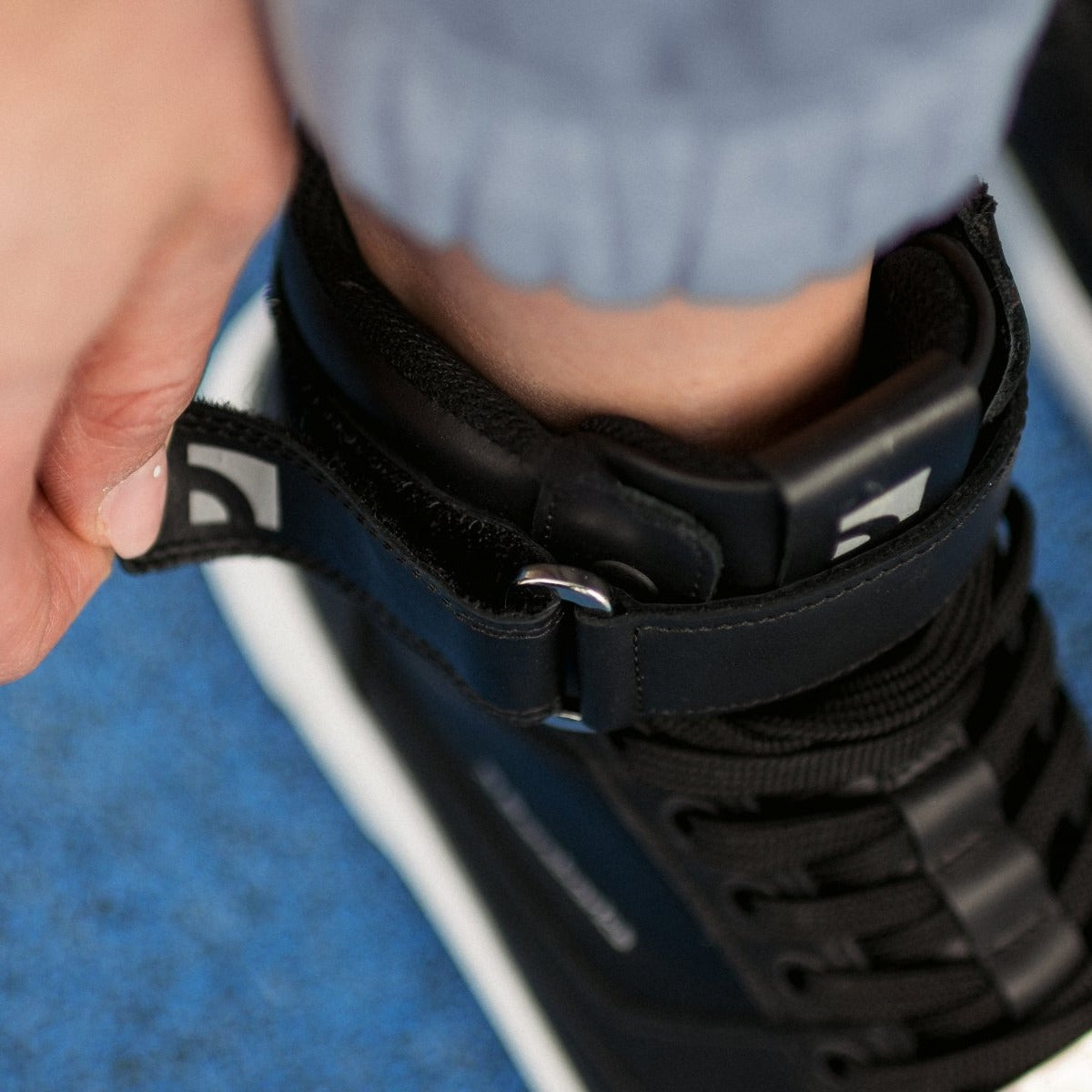 Barfuß-Sneaker Barebarics Zing - High Top - Schwarz & Weiß - Leder