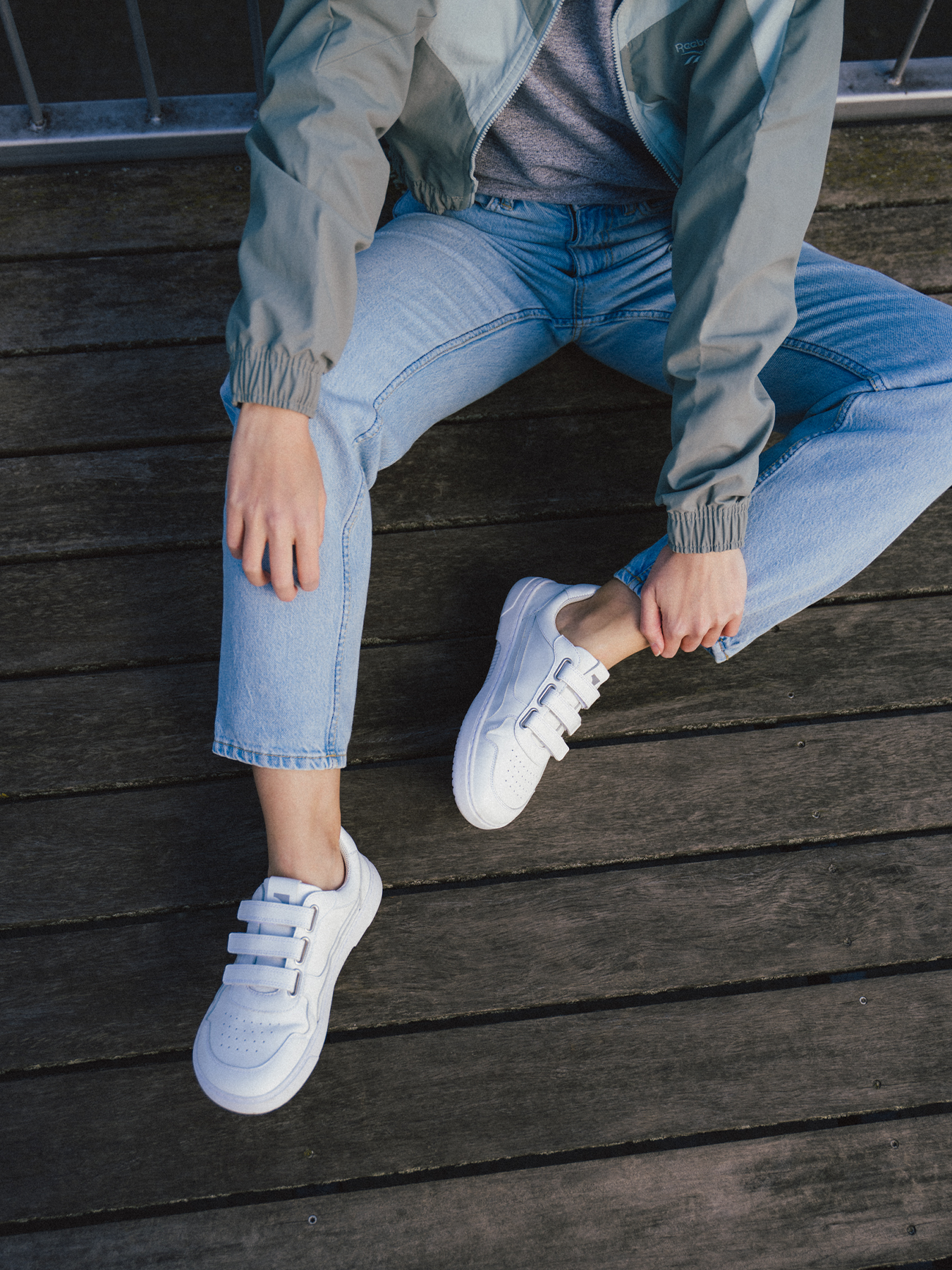 Barfuß-Sneaker Barebarics Zing Velcro - All White - Leder