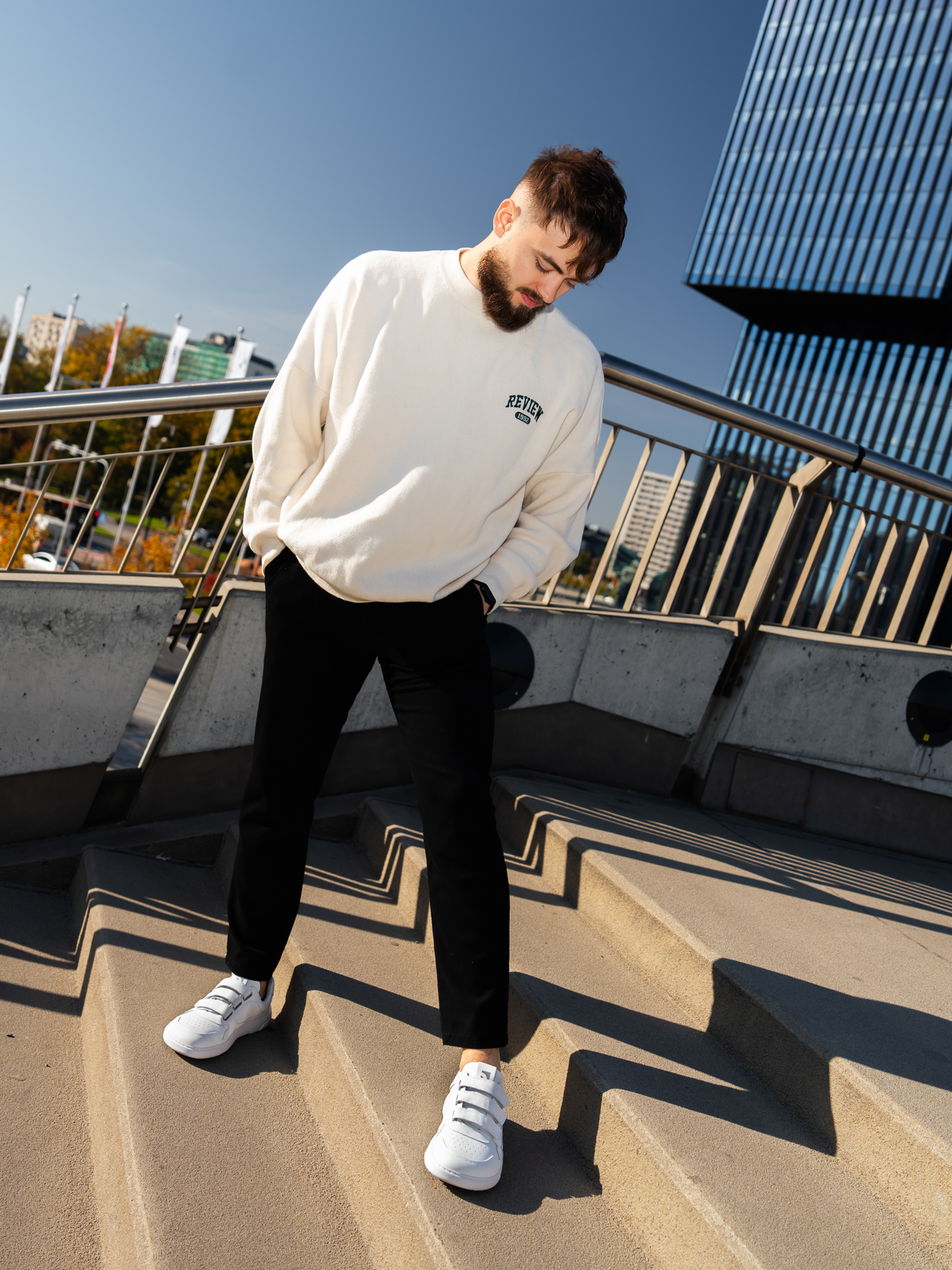 Barfuß-Sneaker Barebarics Zing Velcro - All White - Leder