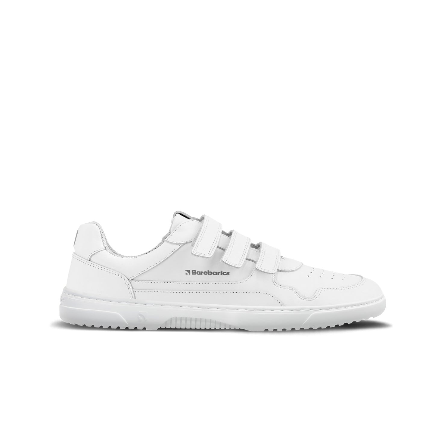Barfuß-Sneaker Barebarics Zing Velcro - All White - Leder