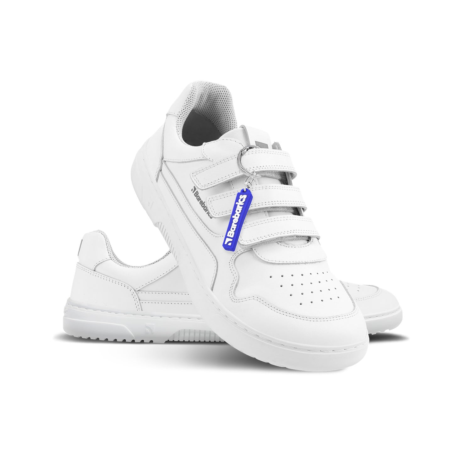 Barfuß-Sneaker Barebarics Zing Velcro - All White - Leder