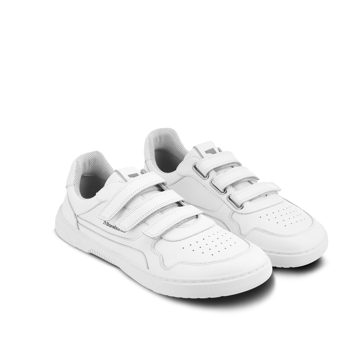 Barfuß-Sneaker Barebarics Zing Velcro - All White - Leder