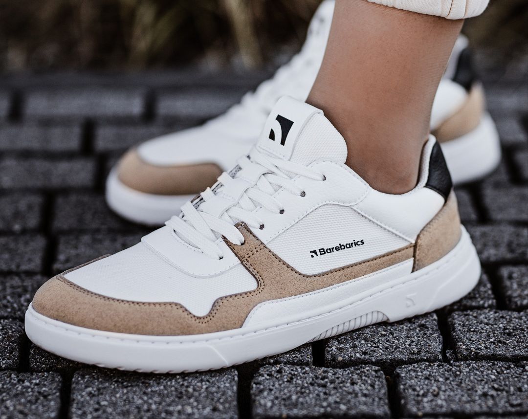 Barfuß-Sneaker Barebarics - Zing - Weiß & Beige