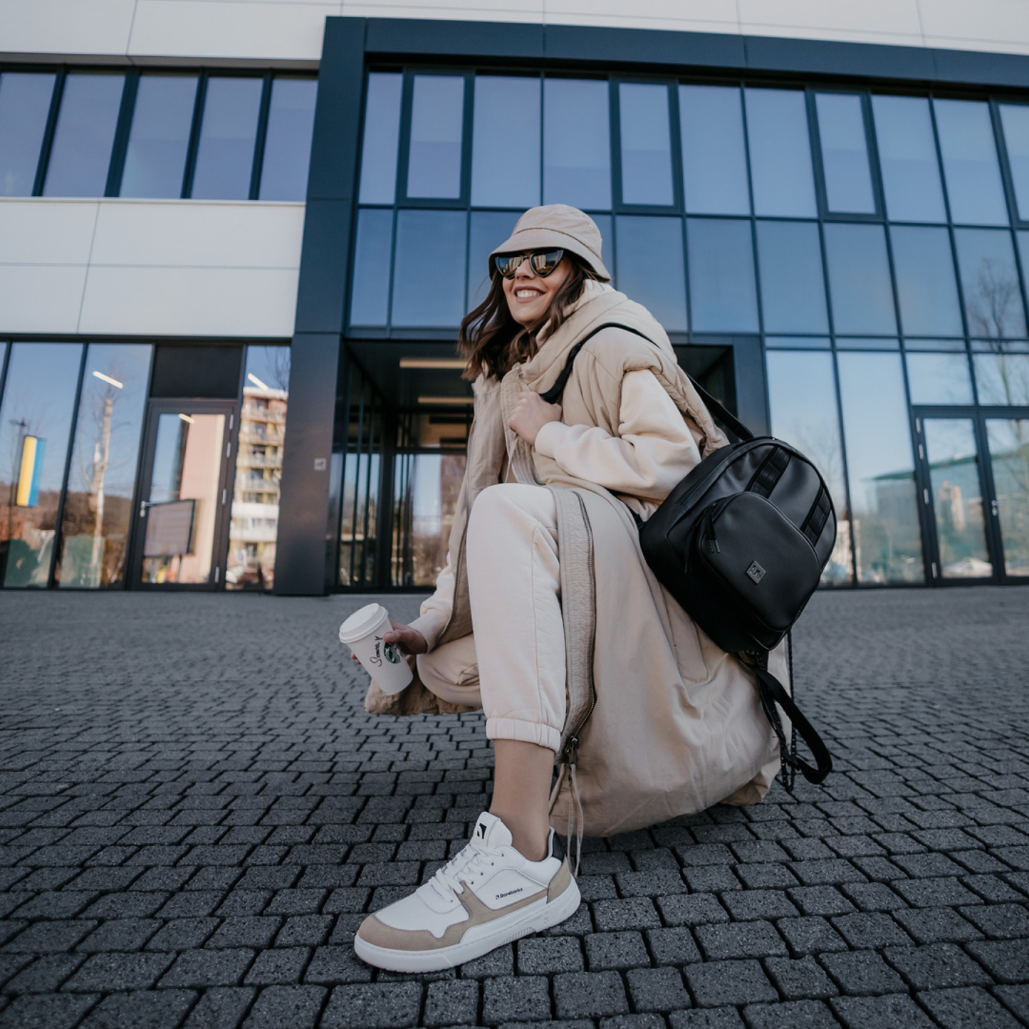 Barfuß-Sneaker Barebarics - Zing - Weiß & Beige