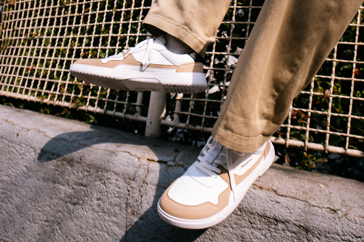 Barfuß-Sneaker Barebarics - Zing - Weiß & Beige