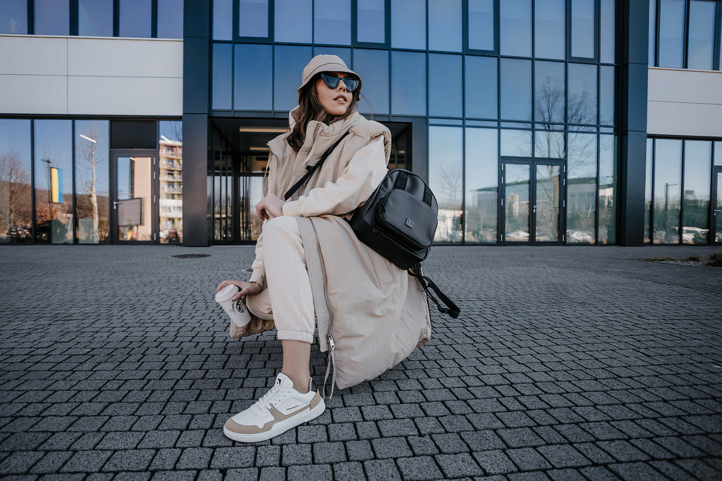 Barfuß-Sneaker Barebarics - Zing - Weiß & Beige