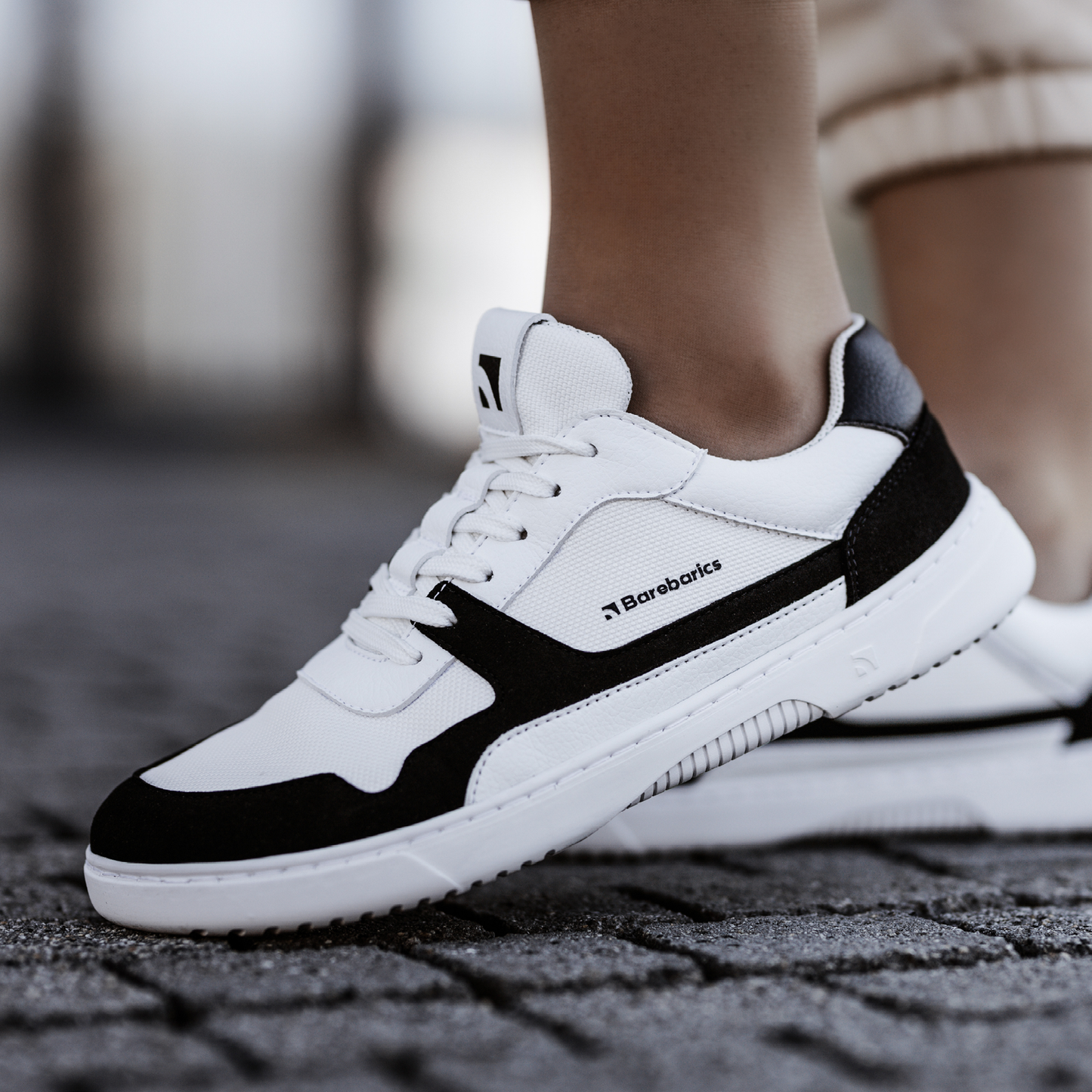 Barfuß-Sneaker Barebarics - Zing - Weiß & Schwarz