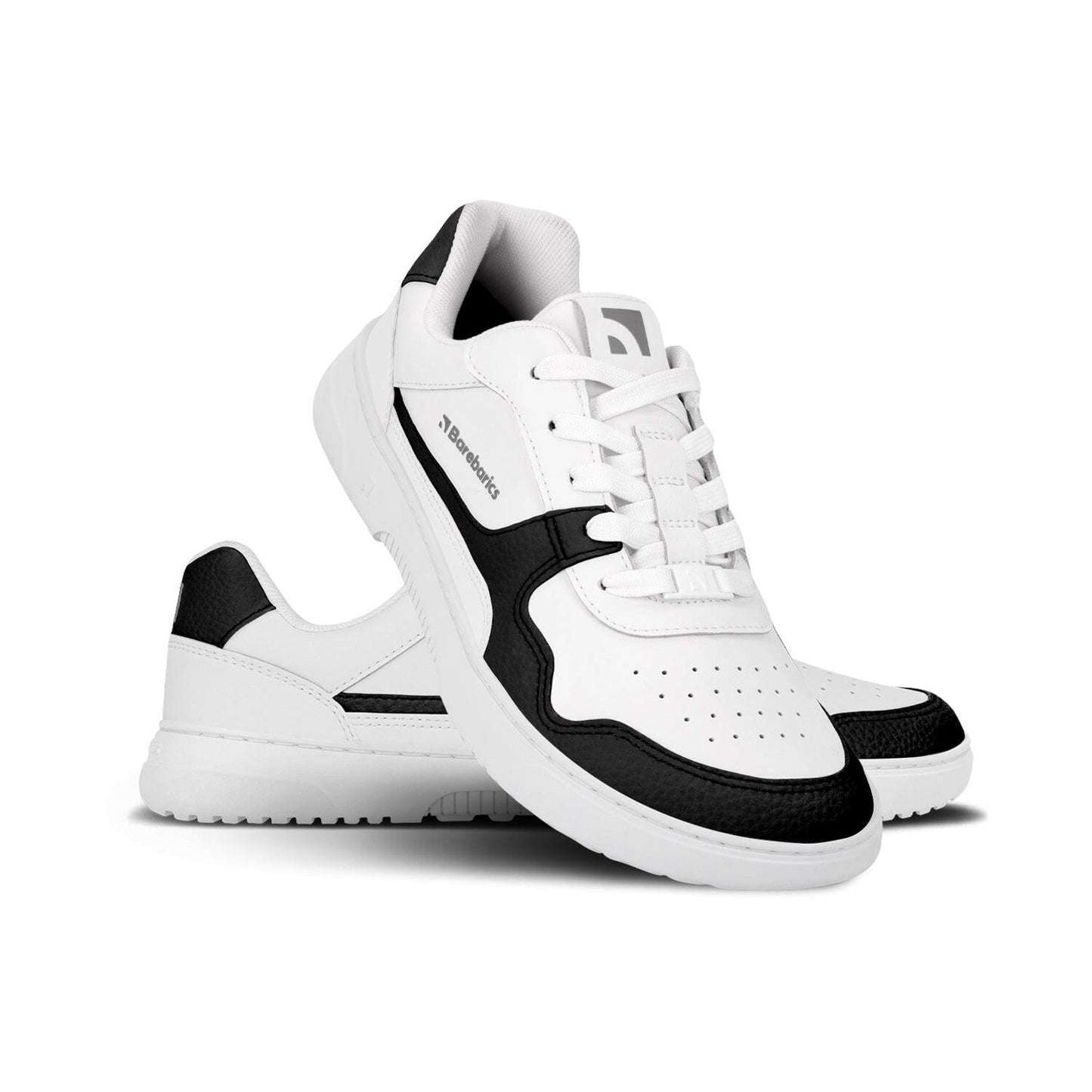 Barfuß-Sneaker Barebarics Zing - Weiß & Schwarz - Leder