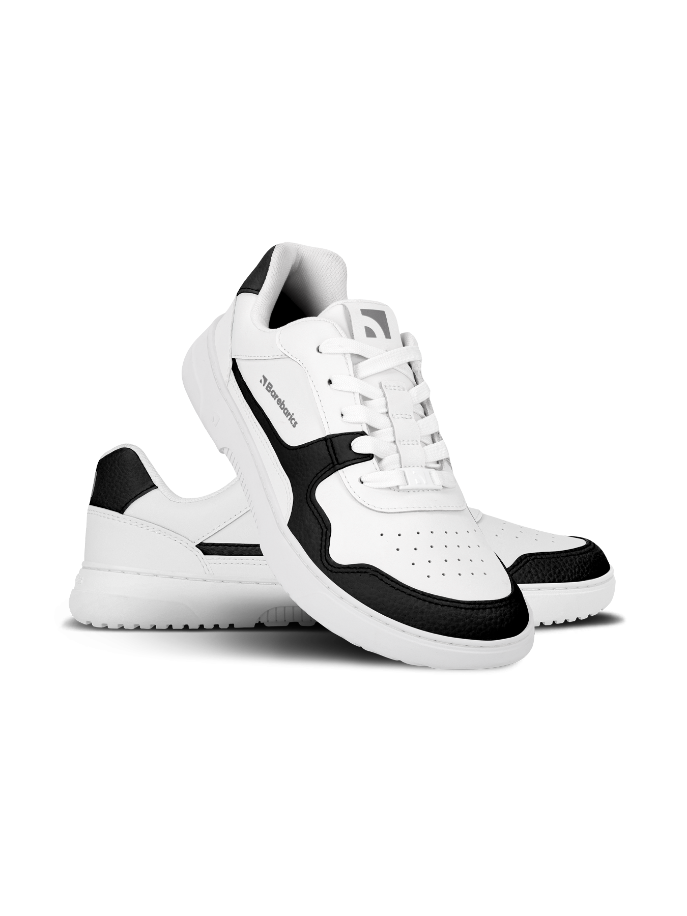 Barfuß-Sneaker Barebarics Zing - Weiß & Schwarz - Leder