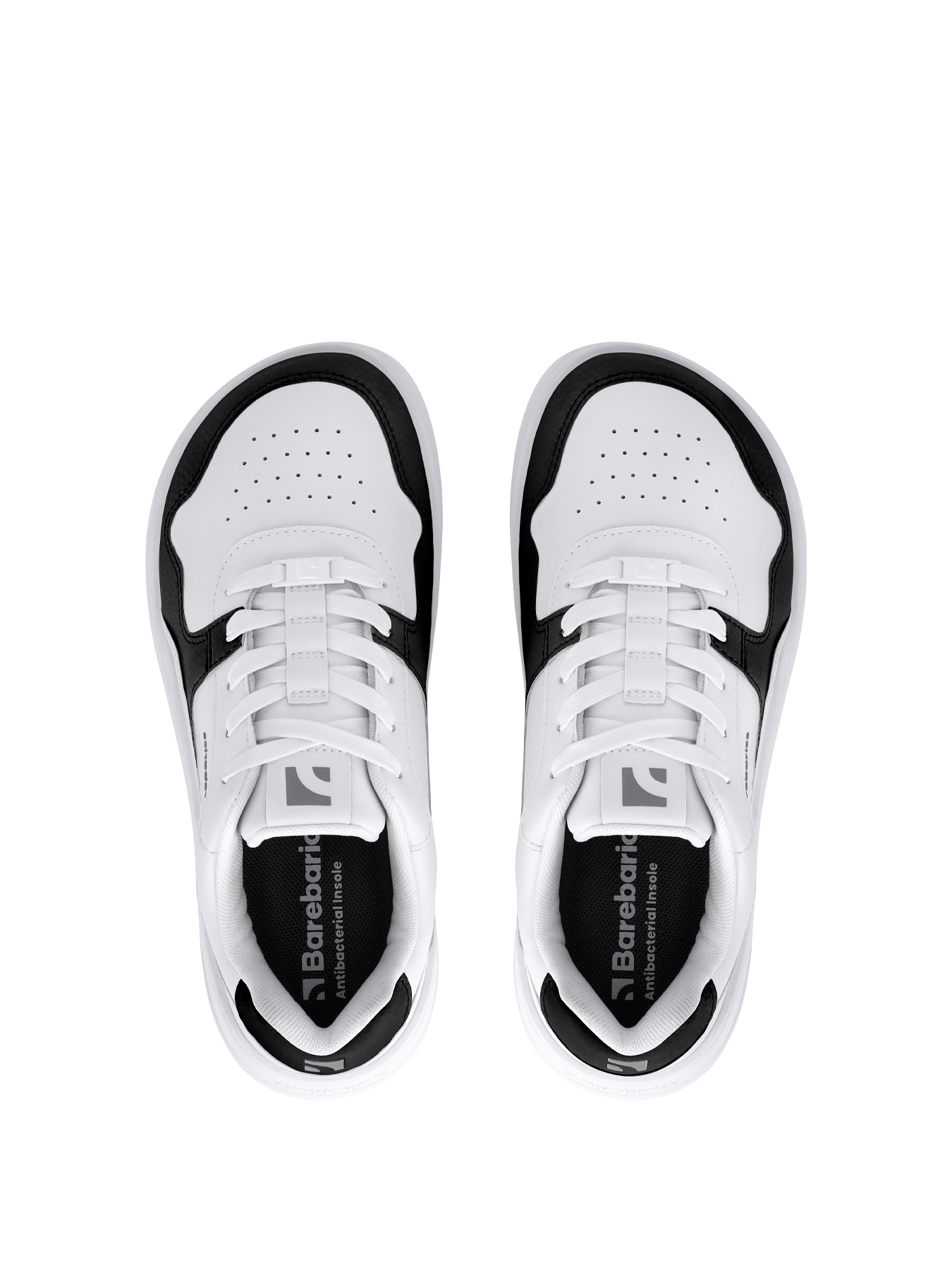 Barfuß-Sneaker Barebarics Zing - Weiß & Schwarz - Leder
