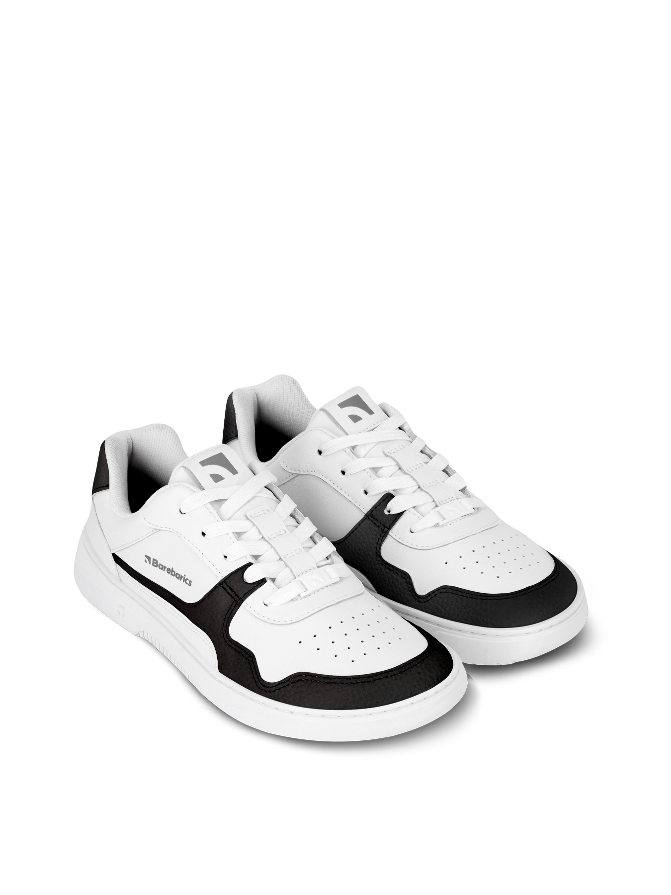 Barfuß-Sneaker Barebarics Zing - Weiß & Schwarz - Leder