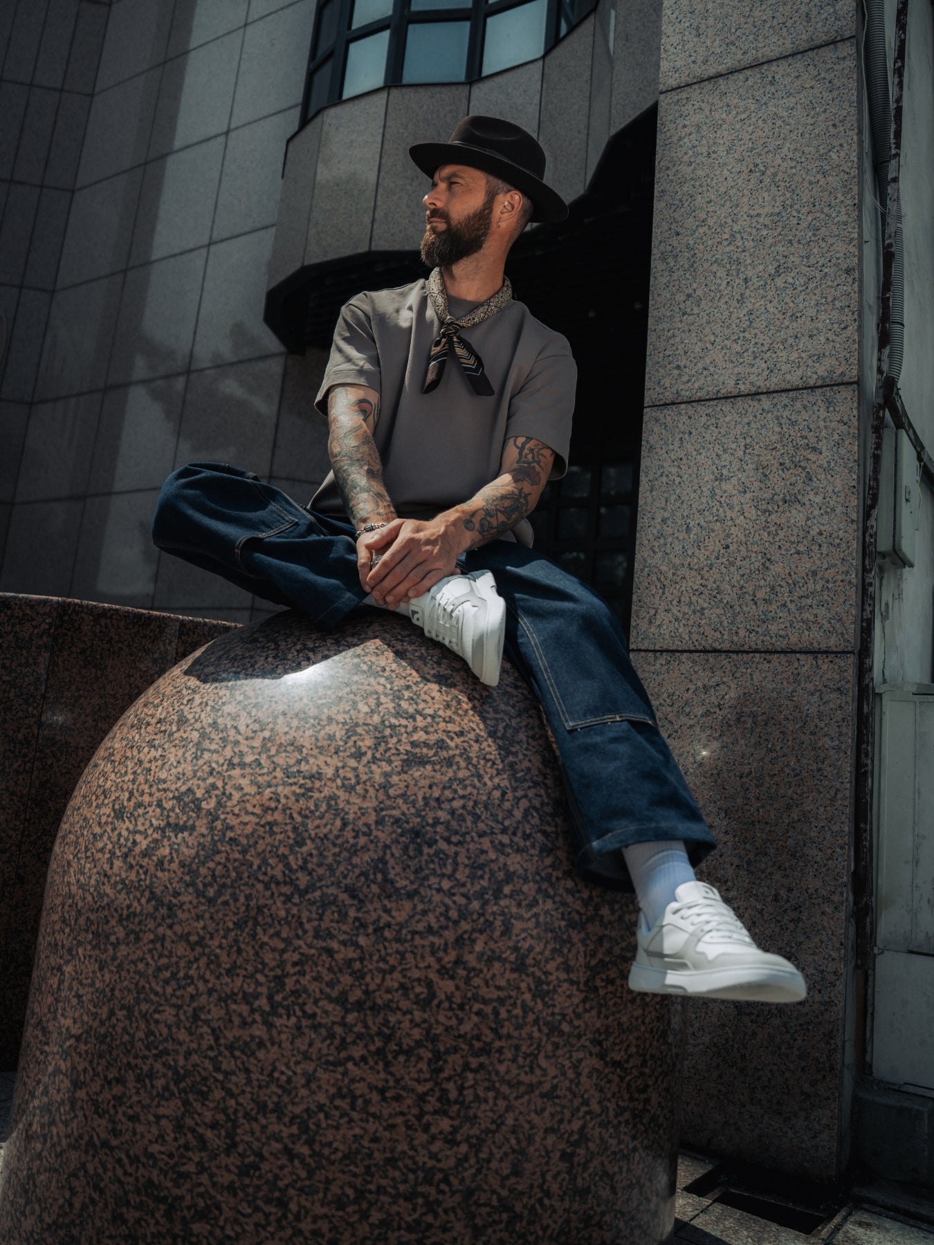 Barfuß-Sneaker Barebarics Zing - Weiß & Hellgrau