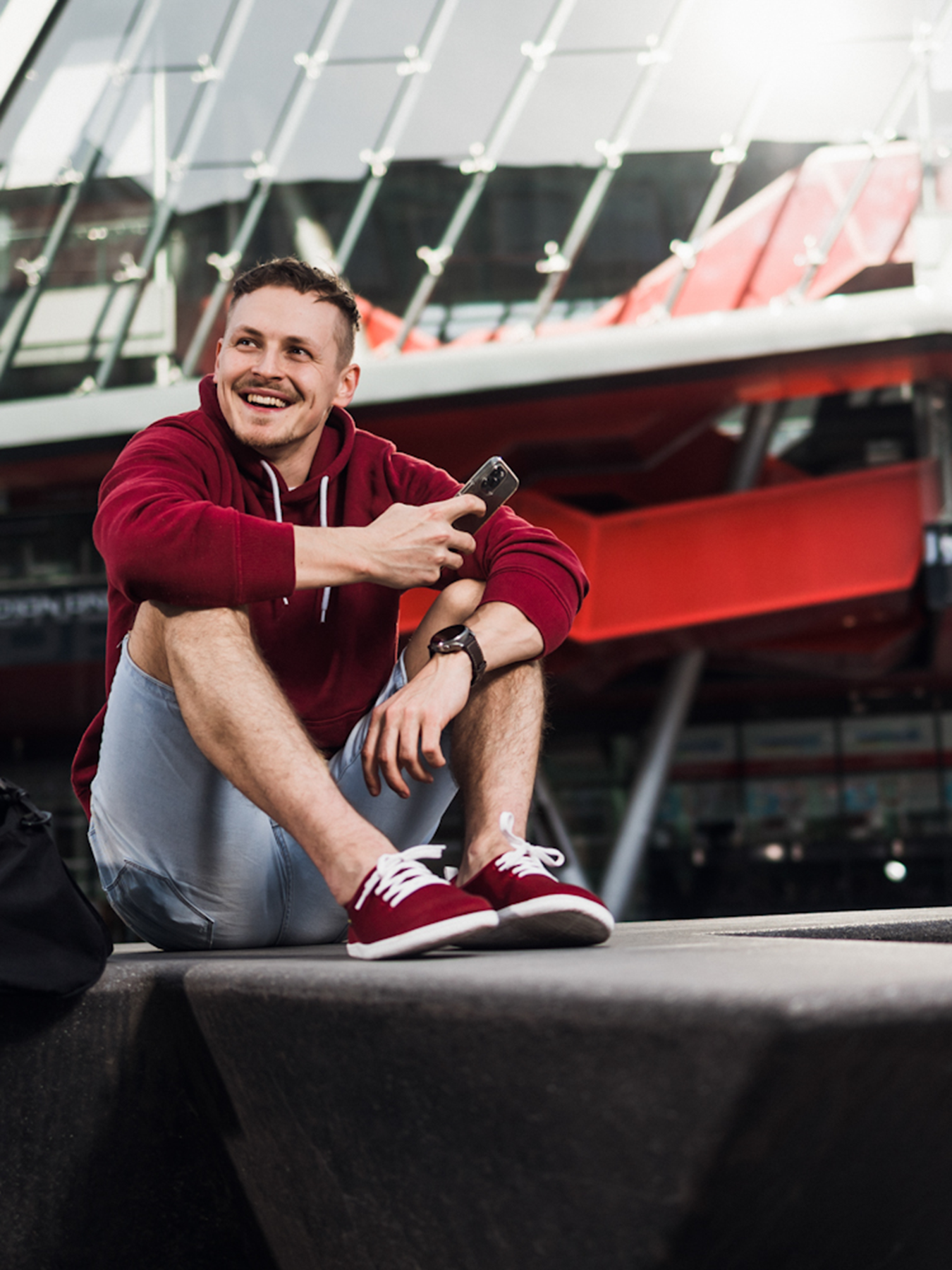 Barfuß-Sneaker Be Lenka Dash - Weinrot