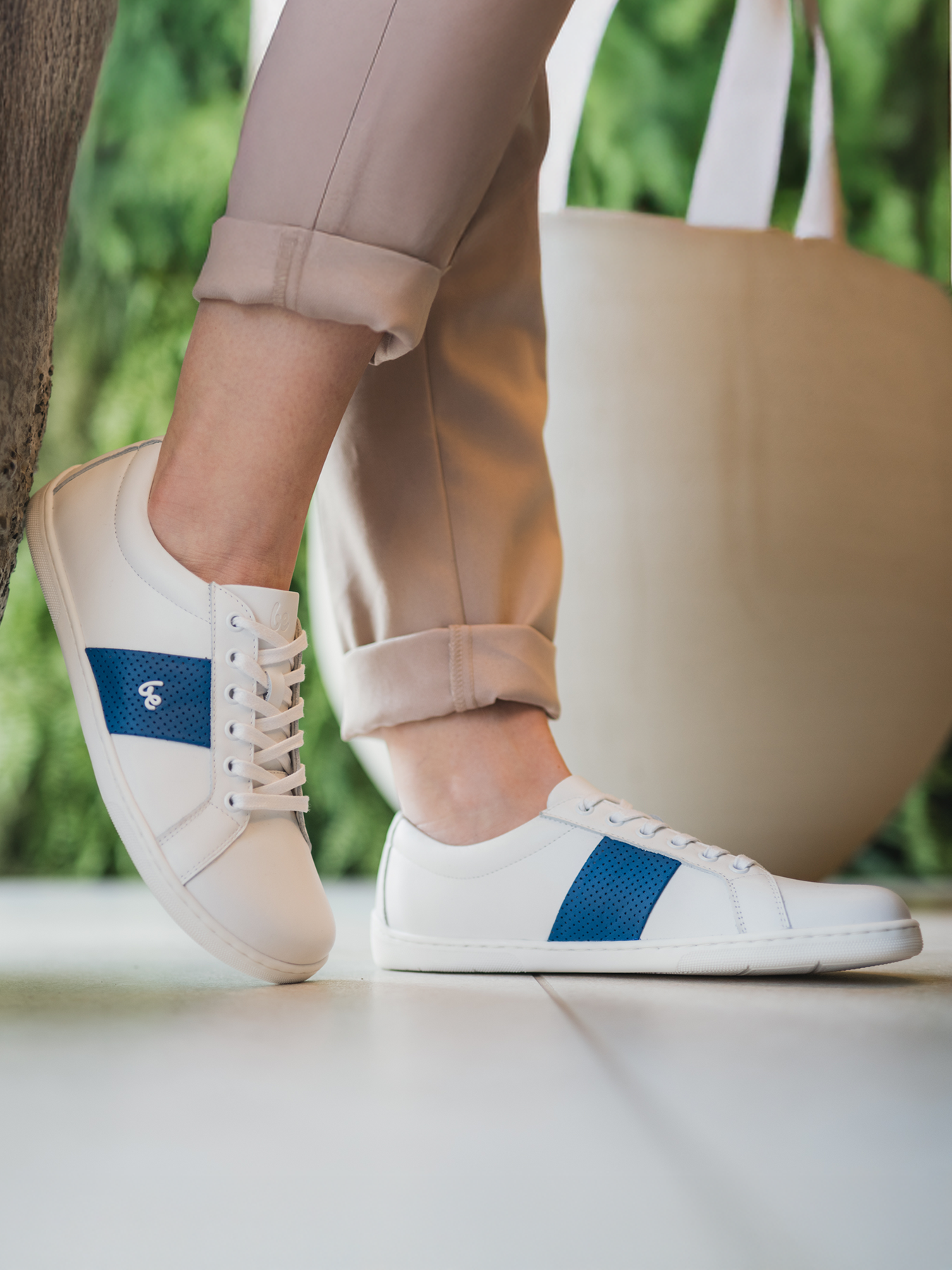 Barfuß-Sneaker Be Lenka Elite - Weiß & Dunkelblau