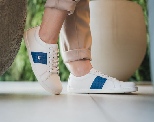 Barfuß-Sneaker Be Lenka Elite - Weiß & Dunkelblau