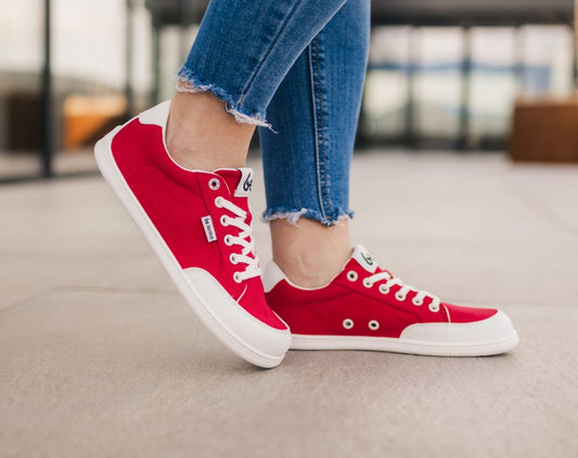 Barfuß-Sneaker Be Lenka Rebound - Rot & Weiß