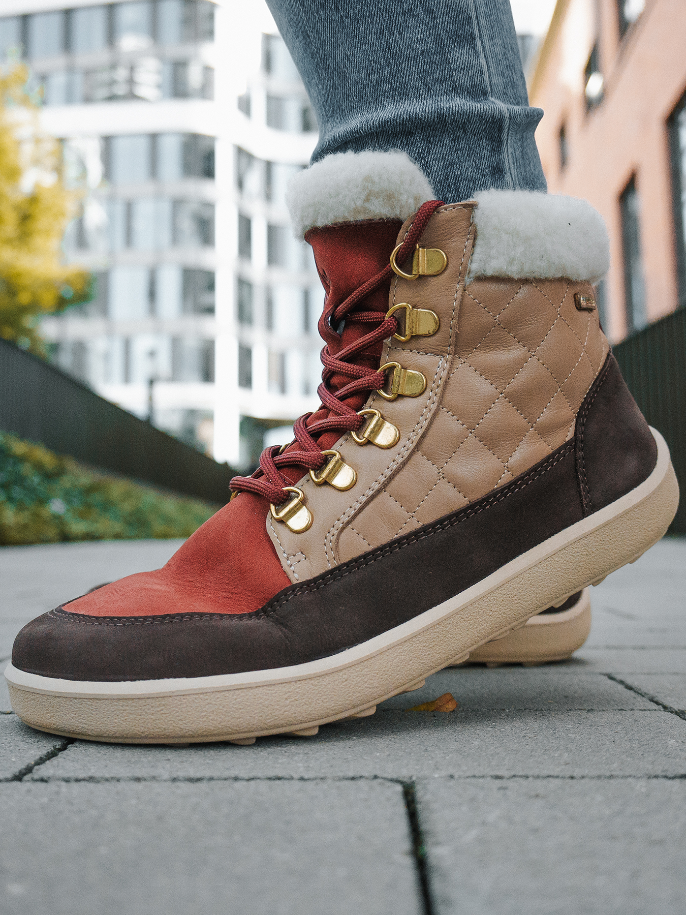 Barfußstiefel Be Lenka Olivia - Braun & Burgund