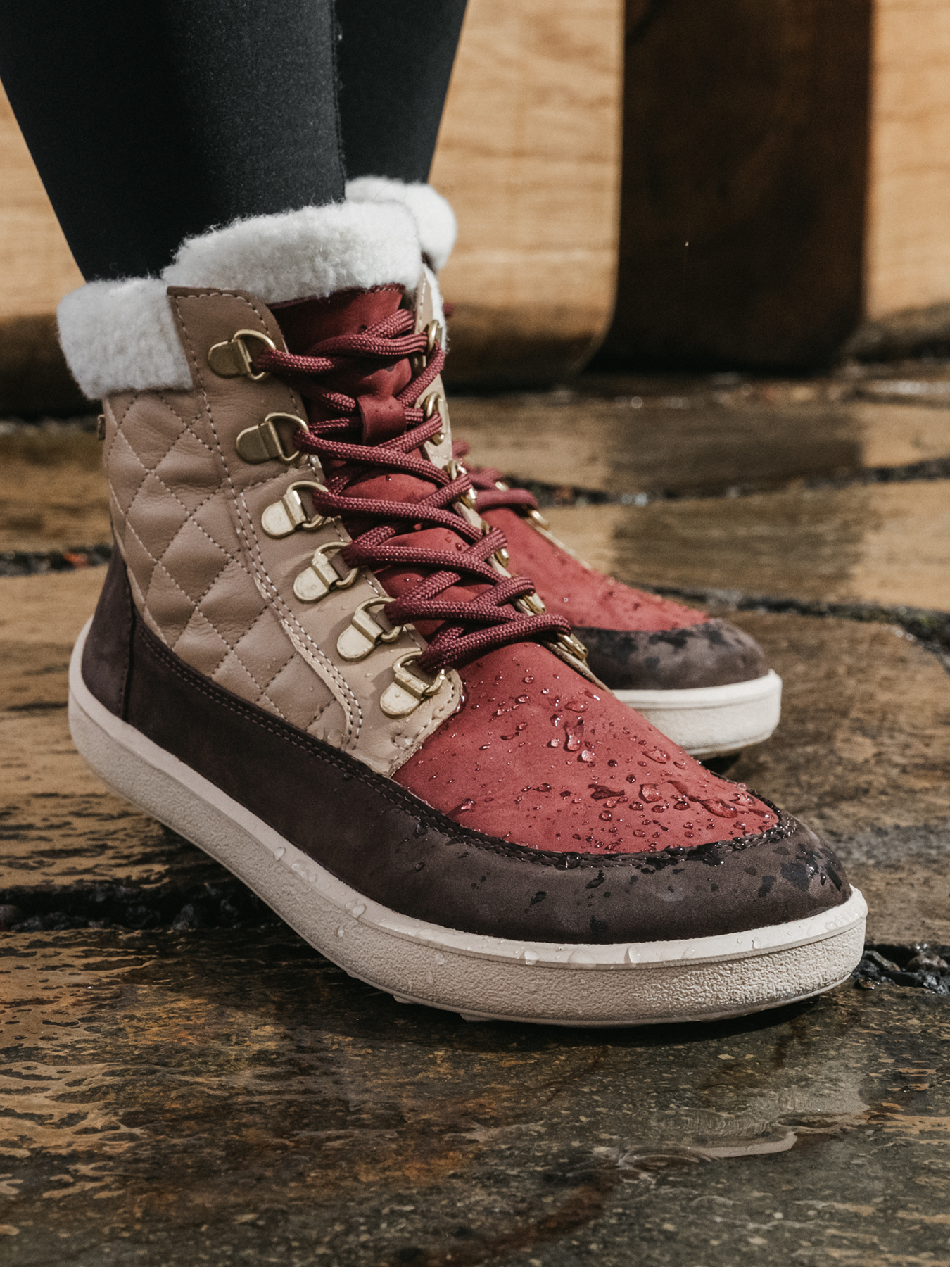 Barfußstiefel Be Lenka Olivia - Braun & Burgund