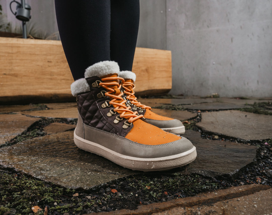Barfußstiefel Be Lenka Olivia - Taupe, Dunkelbraun & Orange