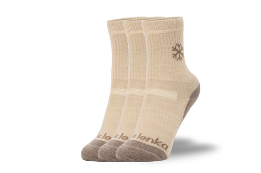 Kinder Barfußsocken Be Lenka Kids - Crew - Merinowolle - Beige - 3er Pack