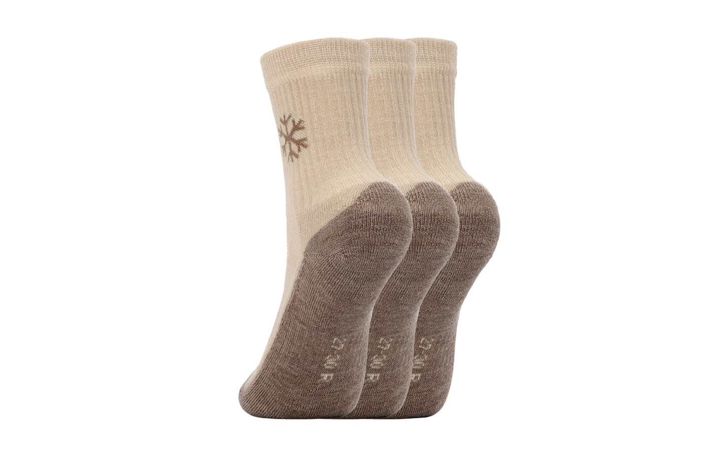 Kinder Barfußsocken Be Lenka Kids - Crew - Merinowolle - Beige - 3er Pack