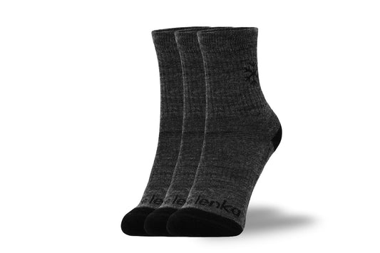 Kinder Barfußsocken Be Lenka Kids - Crew - Merinowolle - Grau - 3er Pack