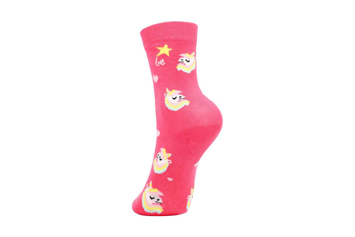Kinder Barfußsocken Be Lenka Kids - Crew - Einhorn - BubleGum Pink - 3er Pack