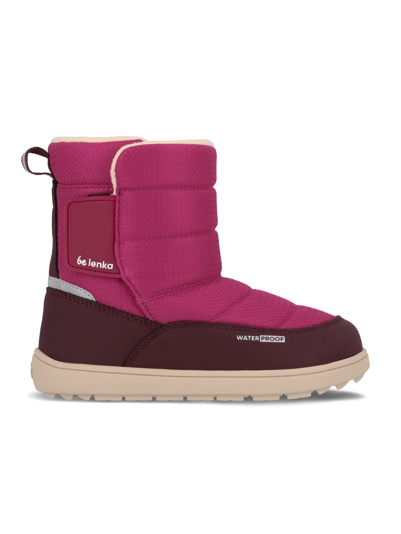 Kids barefoot snow boots Be Lenka Ailo Kids - Berry
