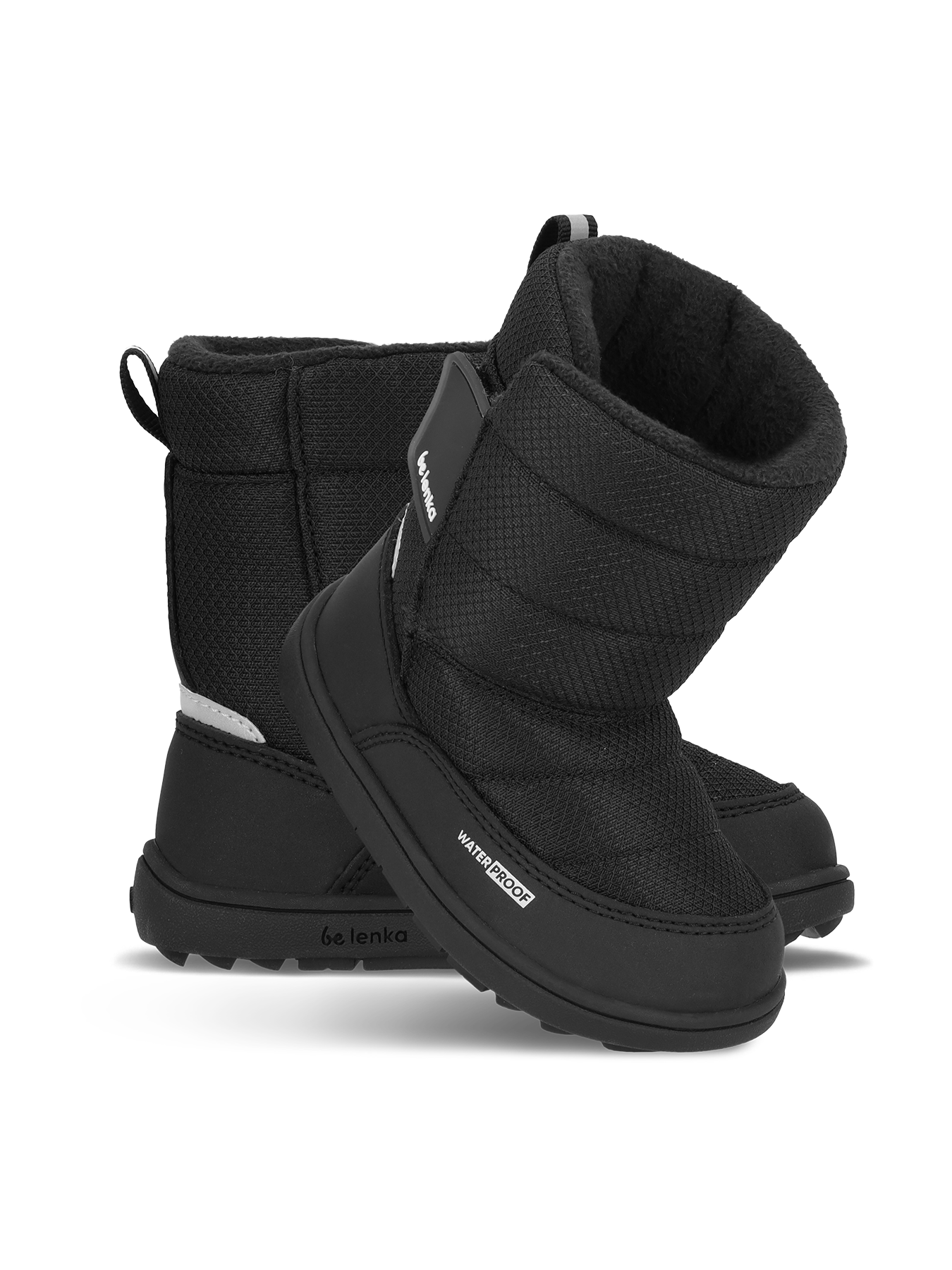 Kids barefoot snow boots Be Lenka Ailo Preschool - All Black