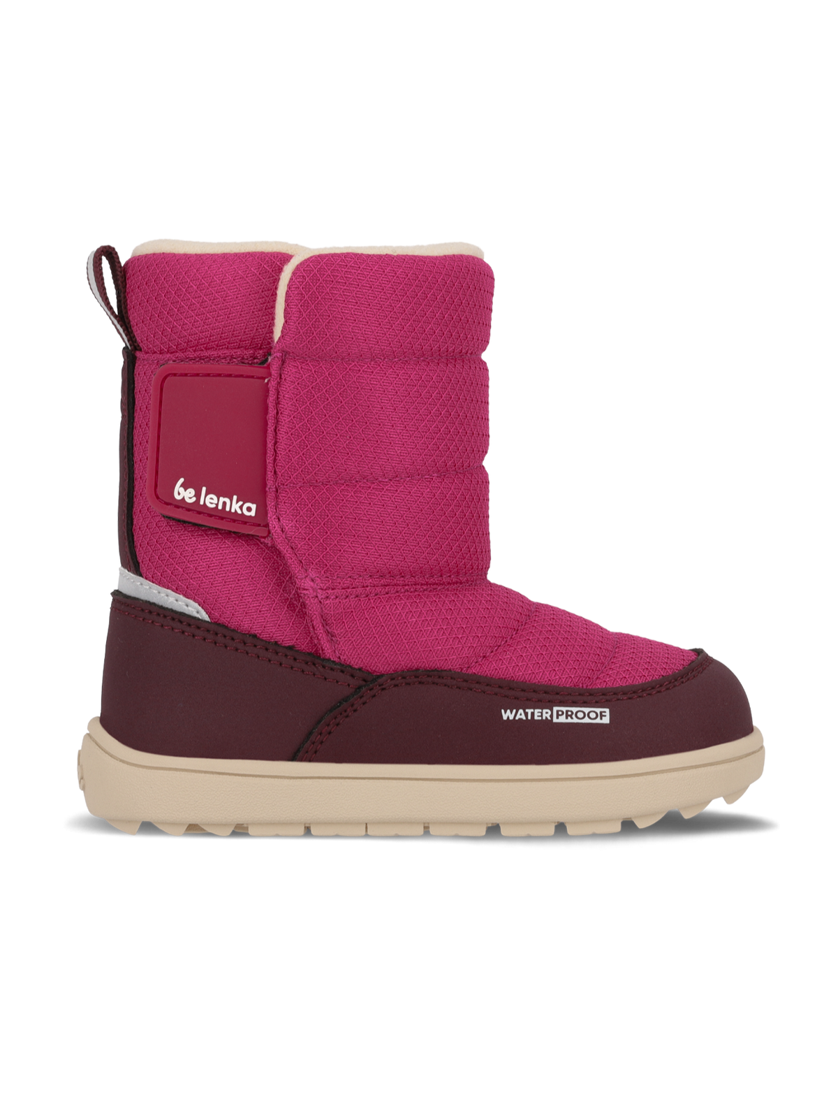 Kids barefoot snow boots Be Lenka Ailo Preschool - Berry