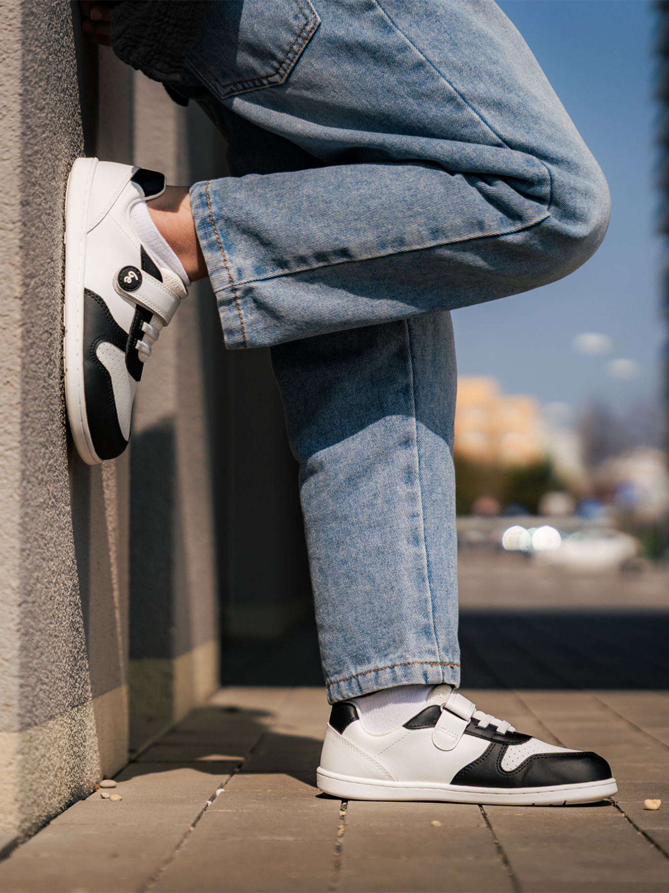 Barfuß-Sneaker für Kinder Be Lenka Scoot Kids - Weiß & Schwarz