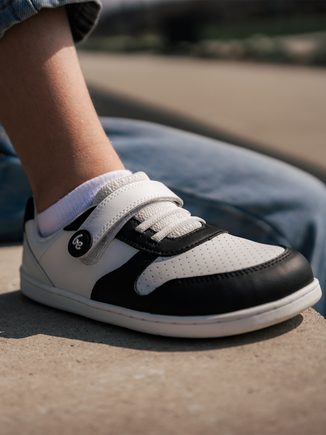 Barfuß-Sneaker für Kinder Be Lenka Scoot Kids - Weiß & Schwarz