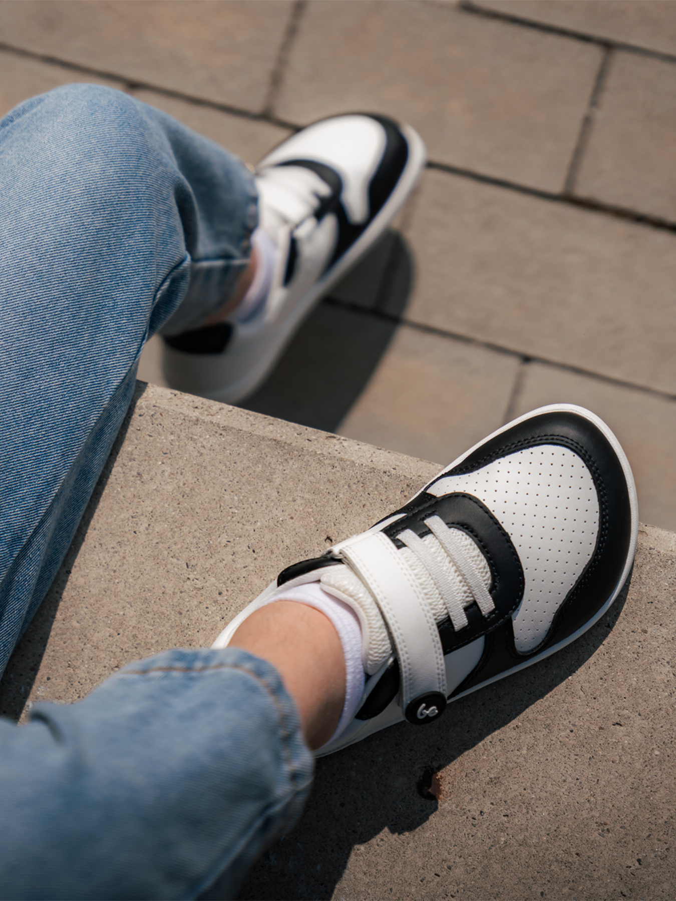 Barfuß-Sneaker für Kinder Be Lenka Scoot Kids - Weiß & Schwarz