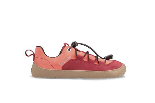 Barfuß-Sneaker für Kinder Be Lenka Xplorer - Dunkelrot & Koralle