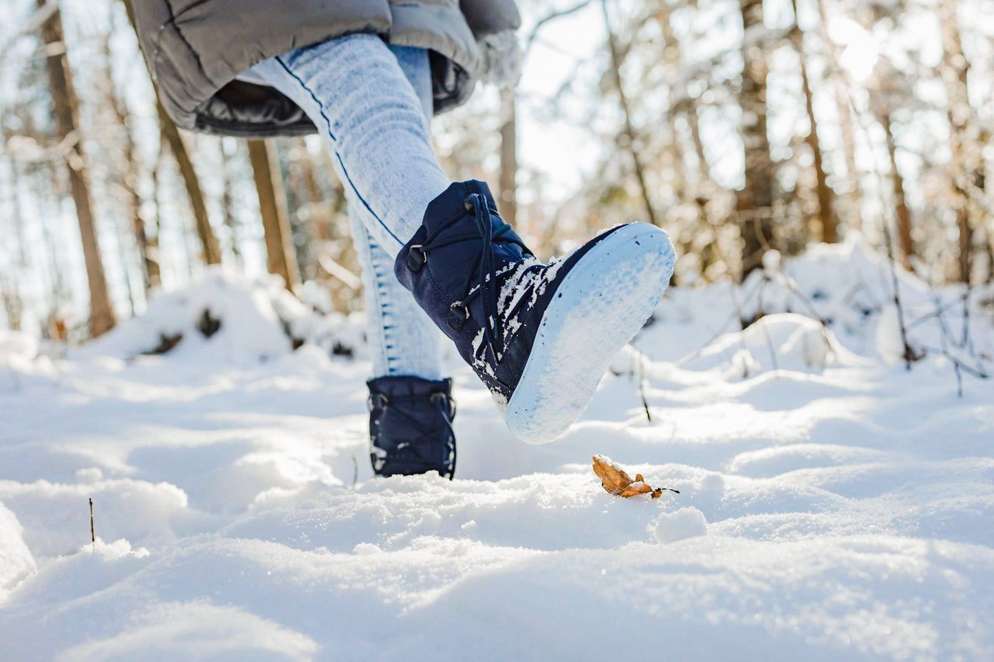 Winter Kids Barefoot Be Lenka Snowfox Kids 2.0 - Dunkel- & Hellblau