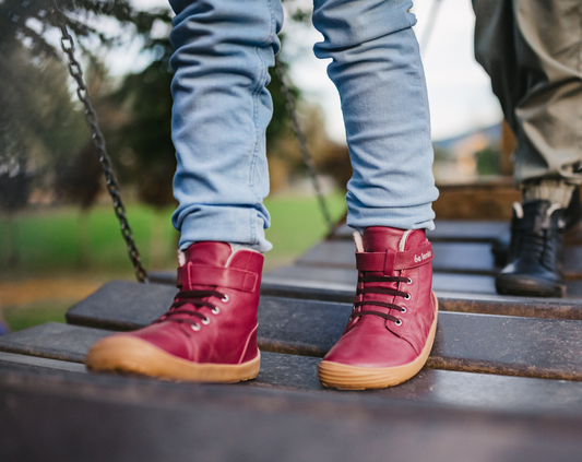 Winter-Barfußstiefel Be Lenka Winter Kids - Dark Cherry Red