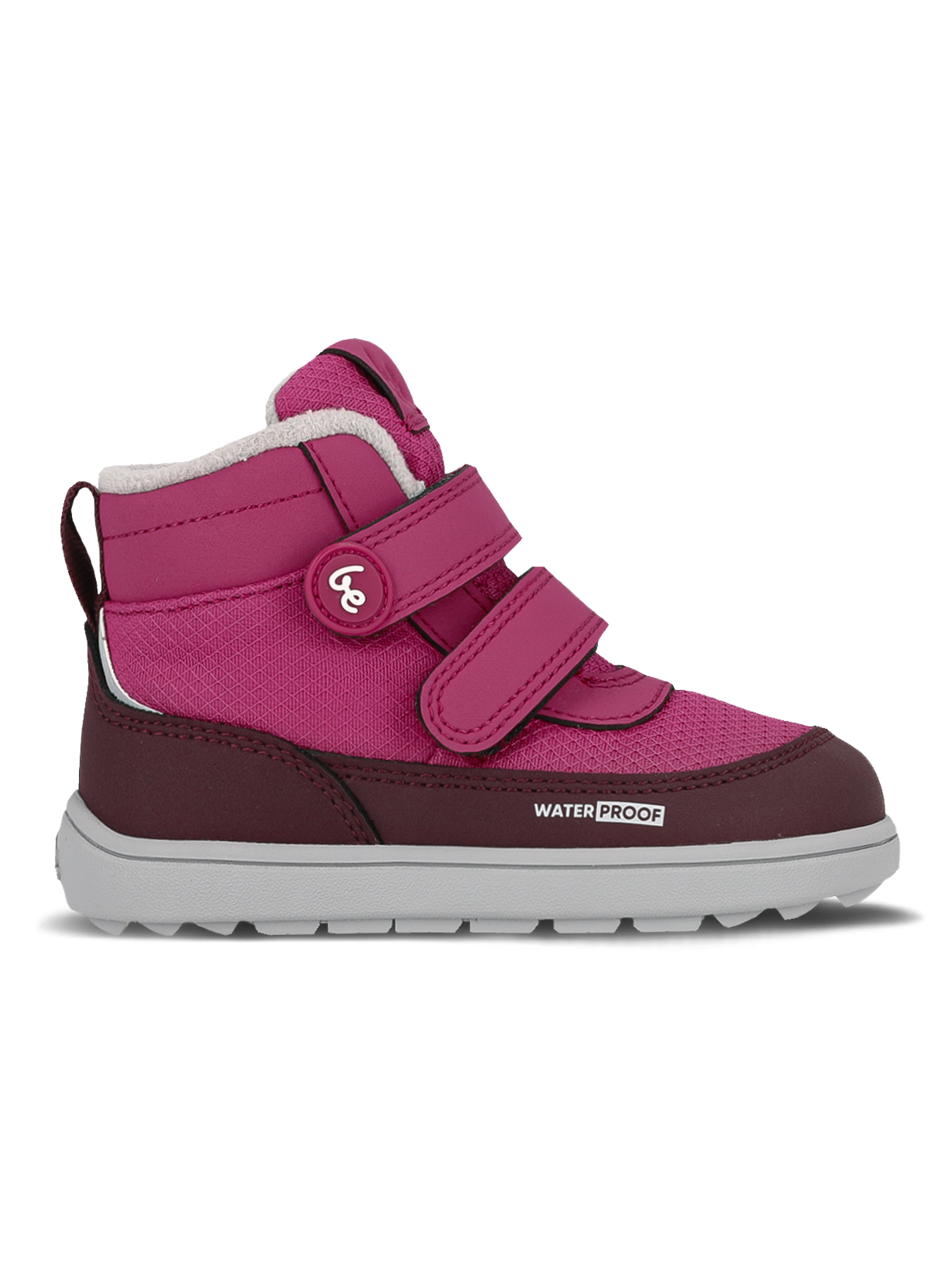 Kids winter barefoot boots Be Lenka Zippu Preschool - Berry & Grey