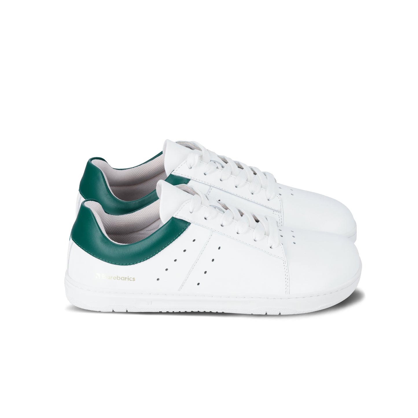Barfuß-Sneaker Barebarics Enigma - Weiß & Dunkelgrün
