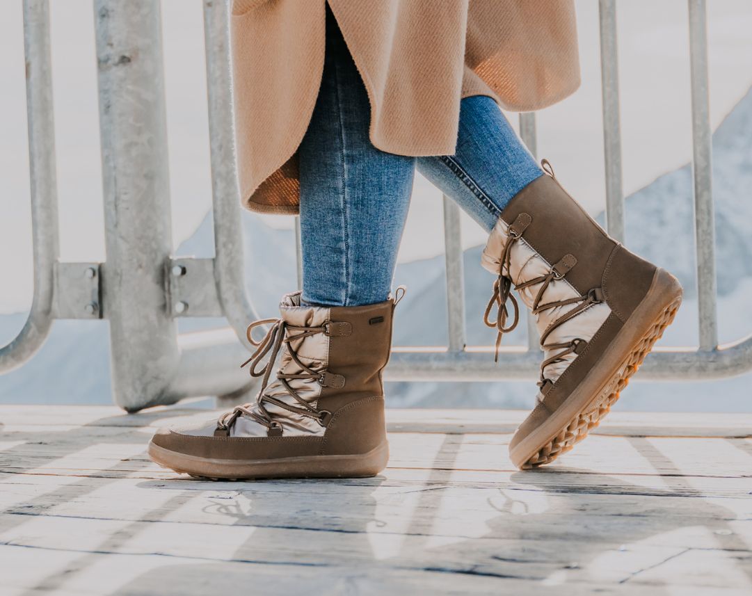 Winter-Barfußstiefel Be Lenka Snowfox Woman - Champagner & Braun