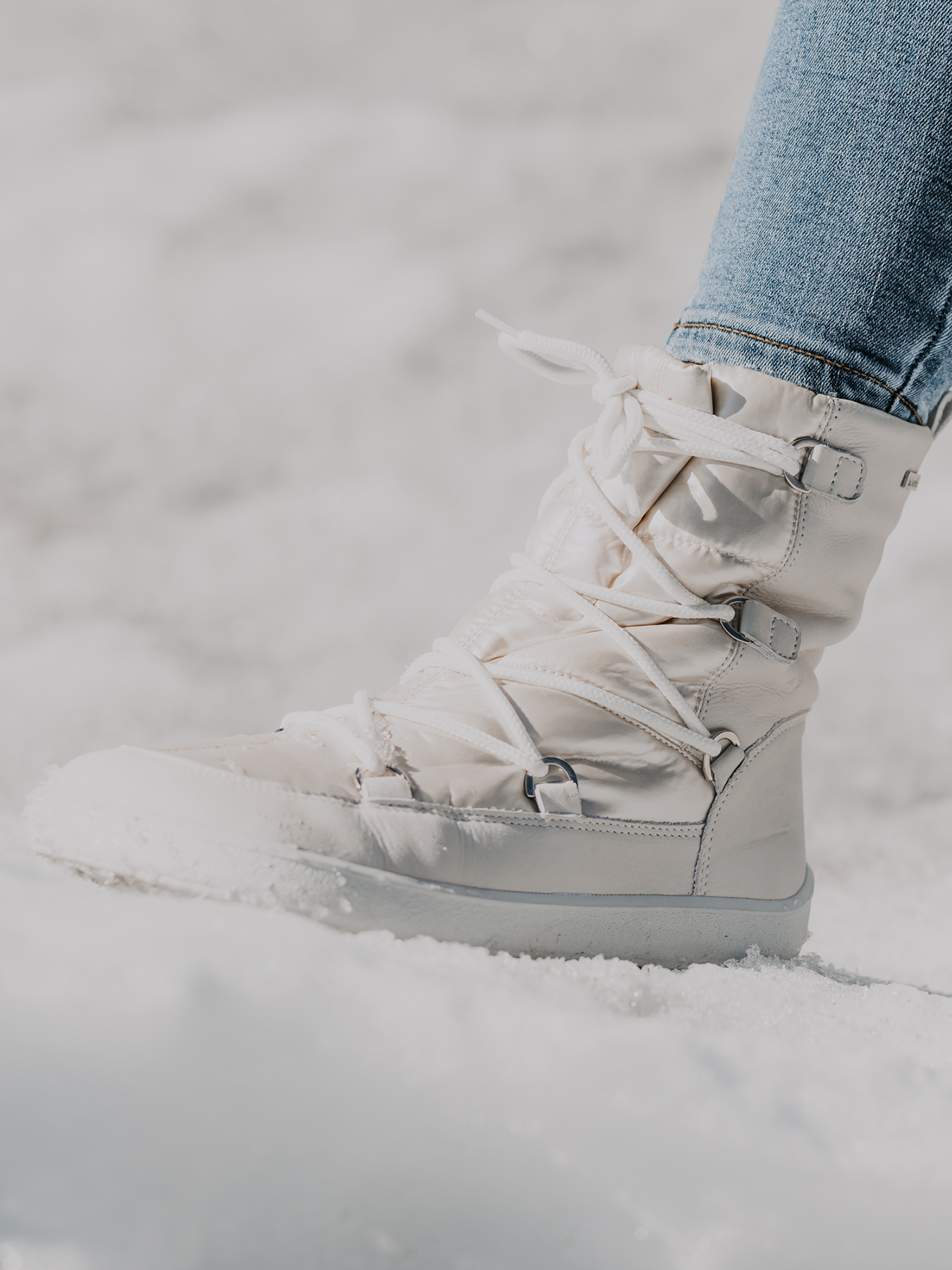 Winter-Barfußstiefel Be Lenka Snowfox Woman - Perlweiß
