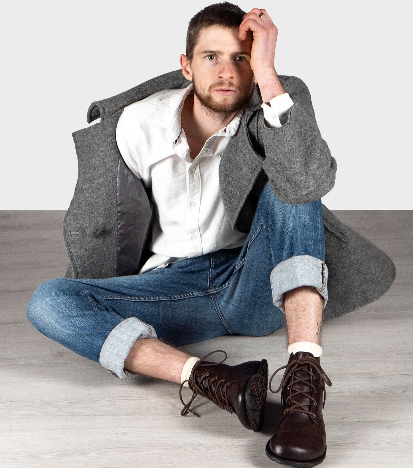 Goodyear Welted Barefoot Chukka Boots in Brown by Gaucho Ninja Extra Wide Barefoot Wear Shoes dress shoes with wide toe box 